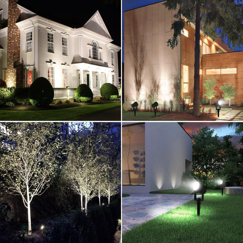 Solar Landscape Spotlights 2-in-1 White 6000K Outdoor Garden Flag
