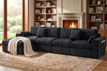 136" Cloud Modular Sectional Sofa with Detachable Seat Cushion