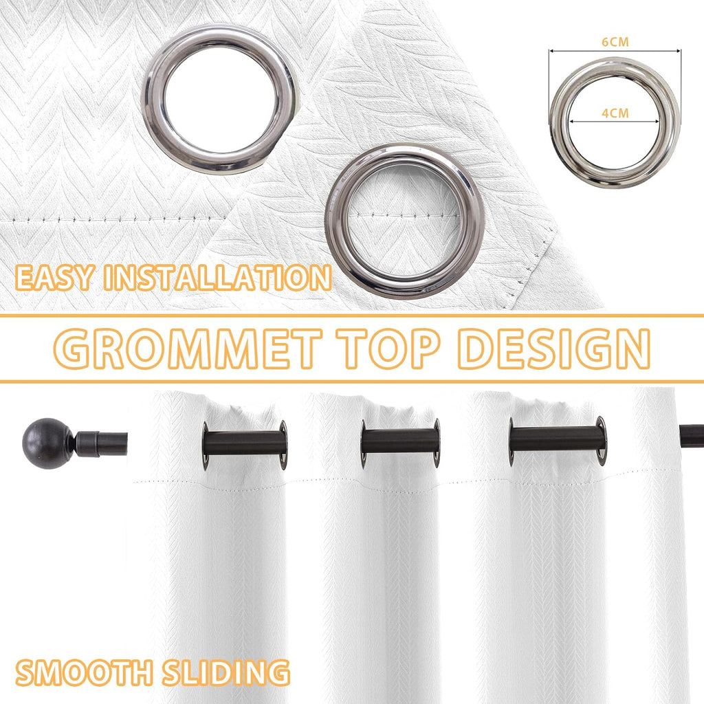 Waterproof Blackout Curtains,Blackout Curtains 84 inch Long for Living Room Grommet Drapes Insulated Thermal Light