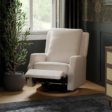 Nursery Glider Recliner w/ 270° Swivel, Performance, Cream | GREENGUARD Certified Glider Rocking Chair