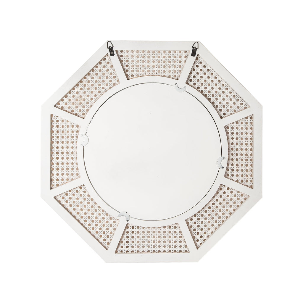 24" Large Rattan Wall Mirror Decoraive Boho Wall Decor Mirror