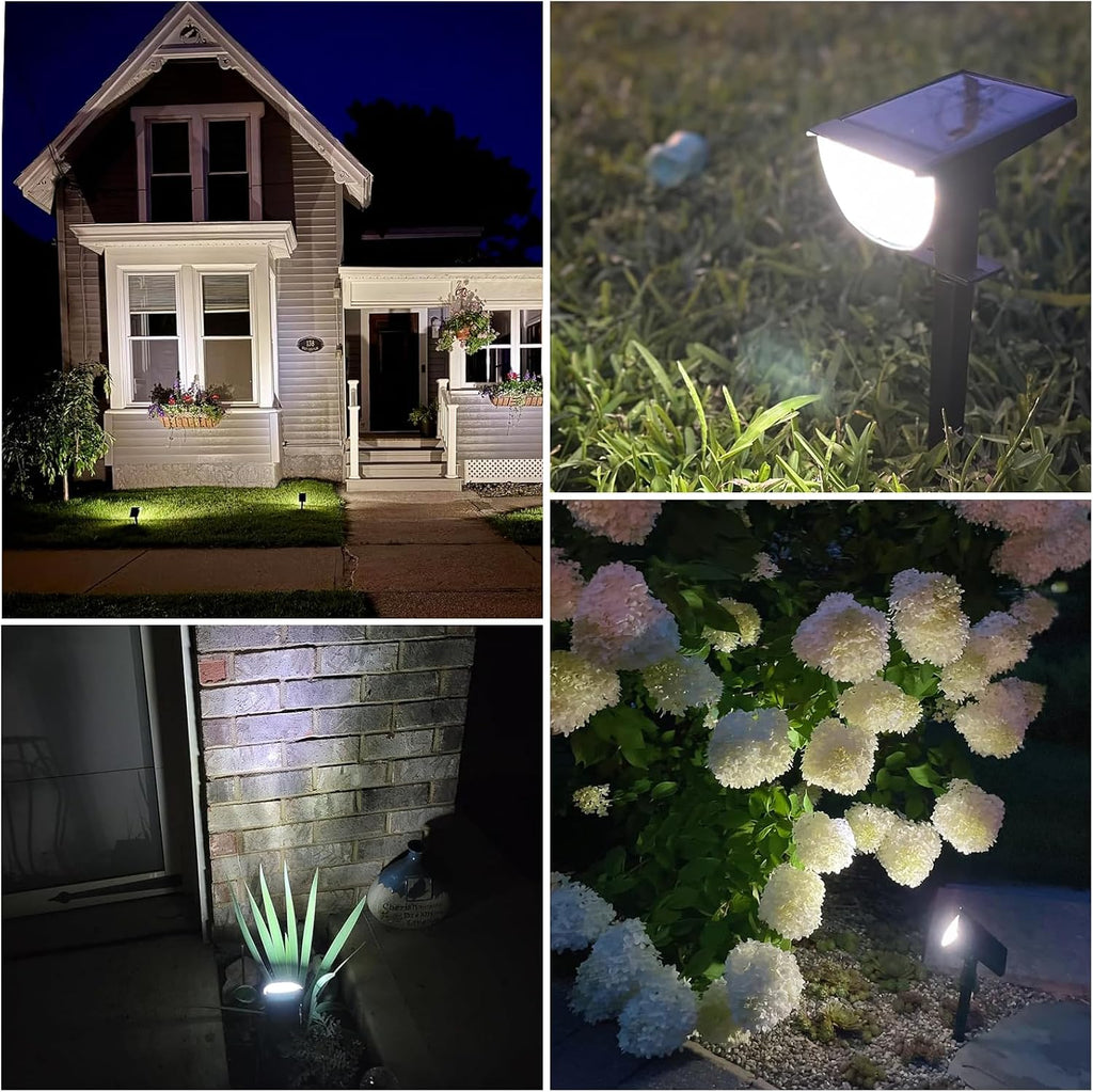 Solar Lights Outdoor Waterproof IP65, Solar Powered 76 LED 3 Lighting Modes Solar Spot Lights Outdoor for Yard Garden