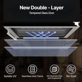 Beverage Refrigerator Cooler - 24 Inch Beverage Fridge 180 Can with Glass Door, 
