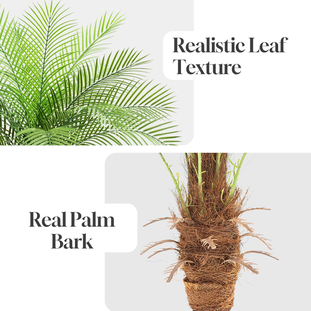 10ft Artificial Phoenix Palm Tree Tall Artificial Palm Trees with 27 Adjustable Leaves, Faux Phoenix Palm Plants for