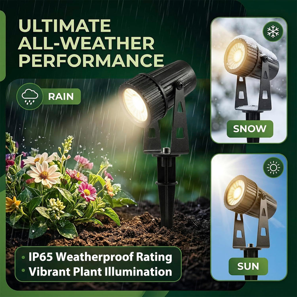 Smart Landscape Lights Bluetooth RGBW Spotlight 24V Outdoor Timer Function