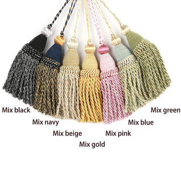 Tassels with Loops, DIY Decorative Tassel,Mix Blue - 2 Pack