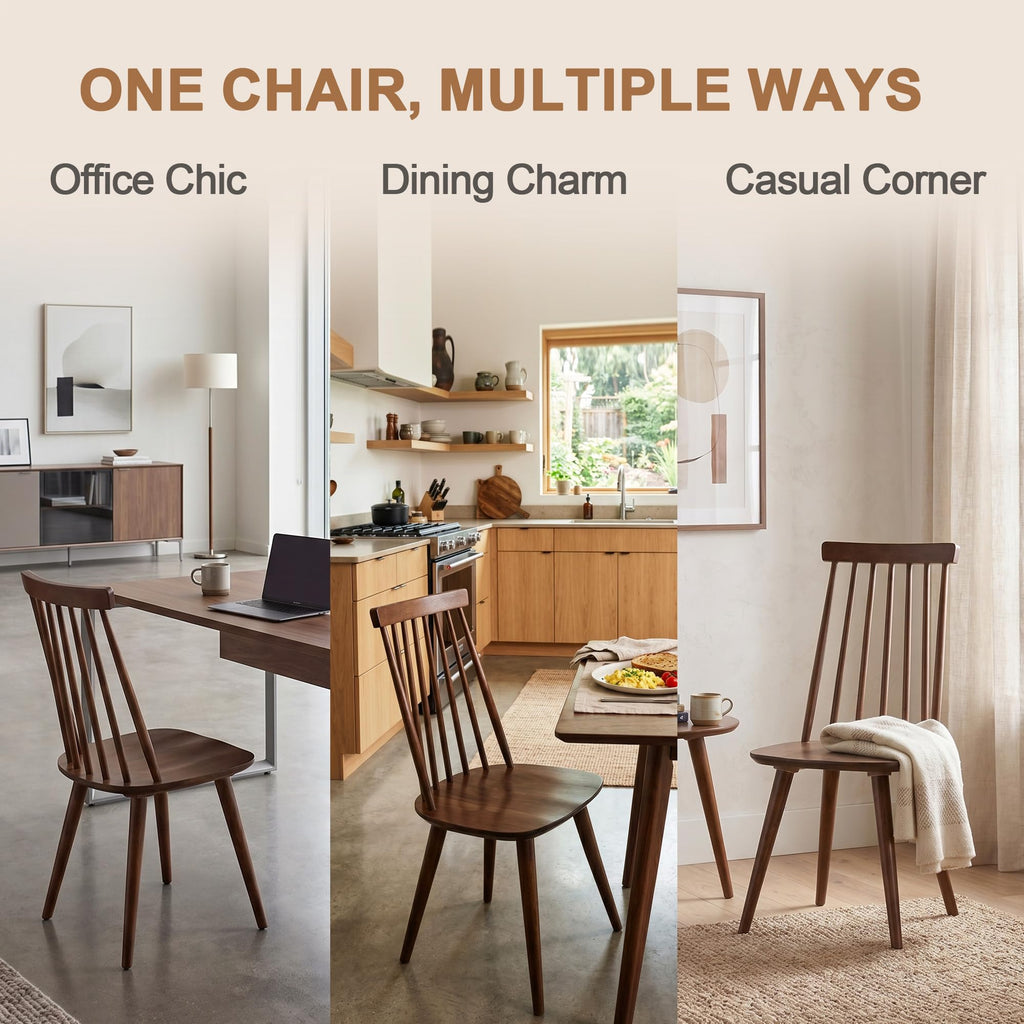 Windsor Dining Chairs Set of 2 Farmhouse Kitchen Chairs