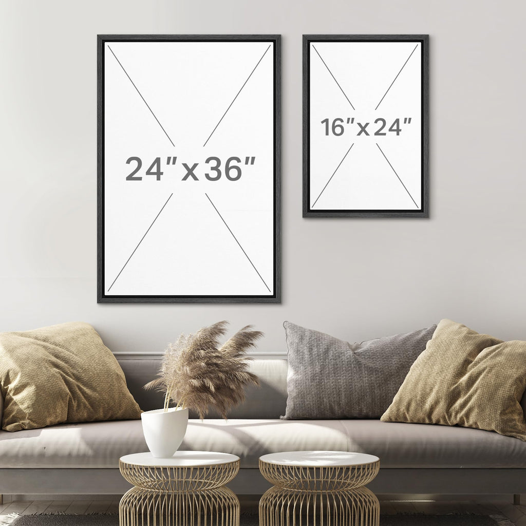 Framed Canvas Print Wall Art Geometric Neutral Circle Pattern Abstract Digital Art Realism Decorative Rustic