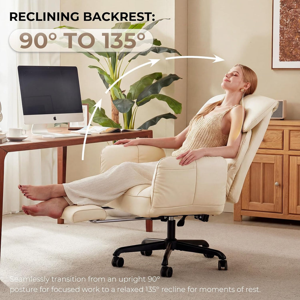 Cross Legged Office Chair with Pivoting Armrests,Criss Cross Chair with Pocket Spring Seat & Back,Reclining Computer