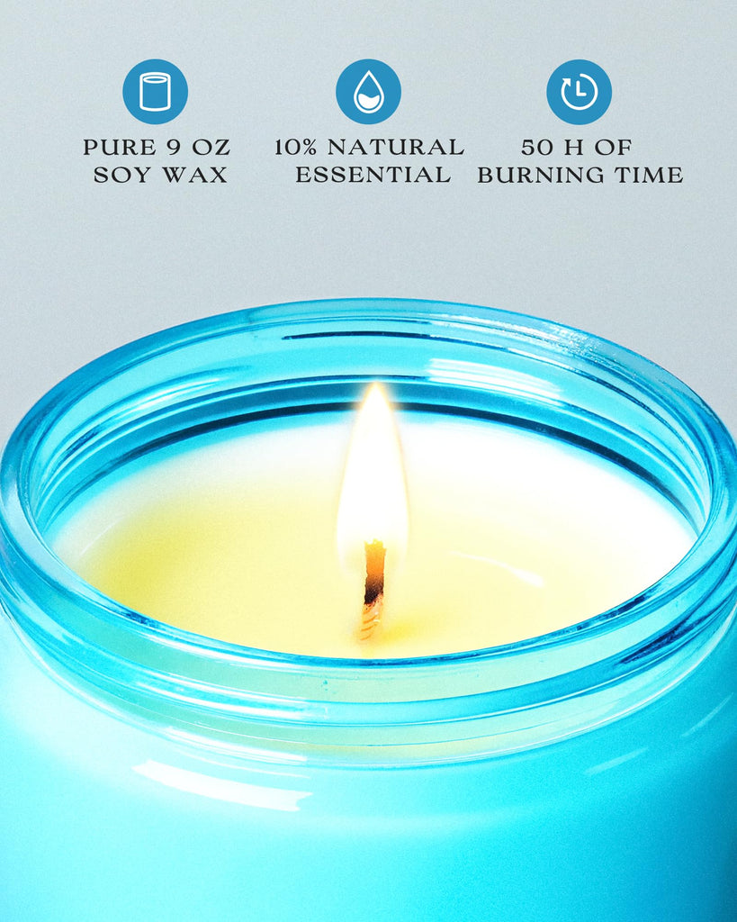 Fantasy Ocean Odor Eliminating Candle - 9 oz Soy Candles