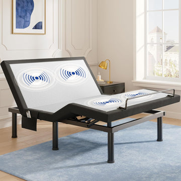 T600 Adjustable Bed Frame Queen Size with Remote & Massage - Electric Beds Bases, Zero Gravity, Dual Side USB, Side