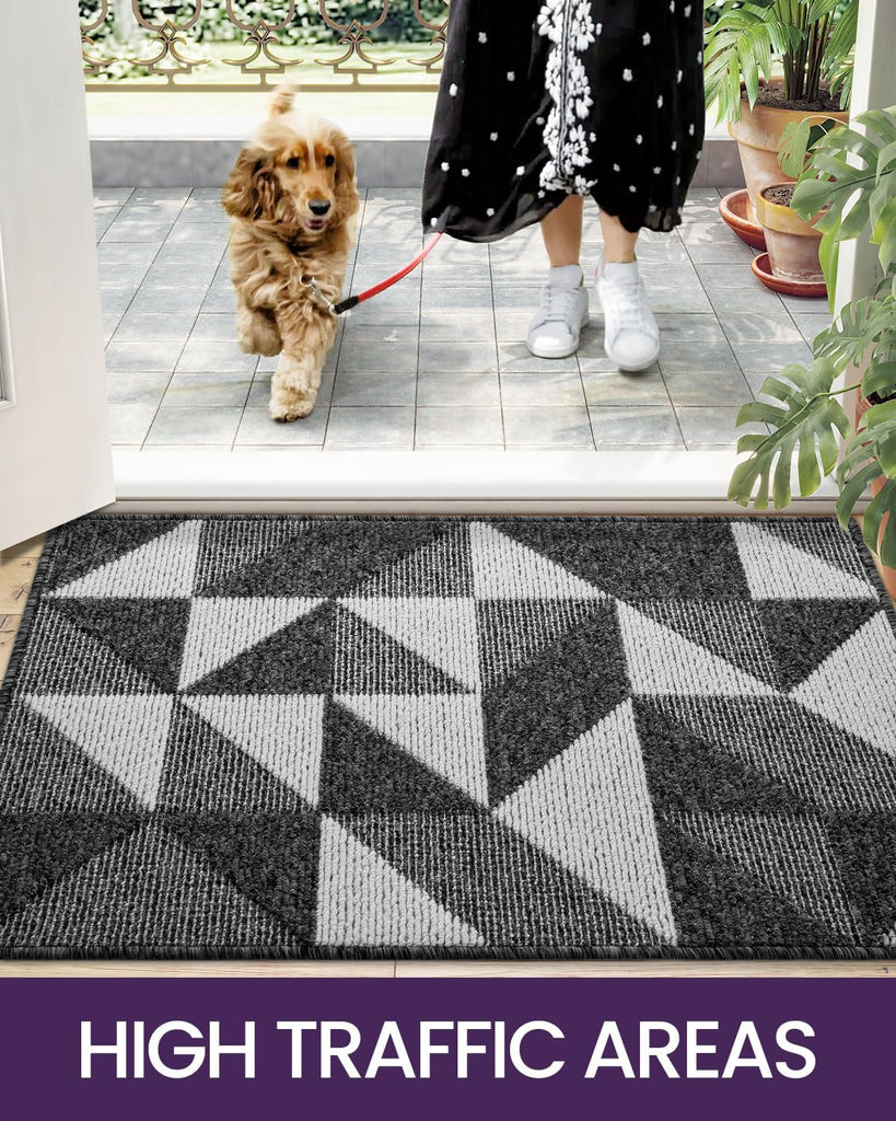 Front Door Mats , 24x36 Non Slip Washable Entry Doormat | Low-Profile Absorbent Resist Dirt Inside Floor Entrance