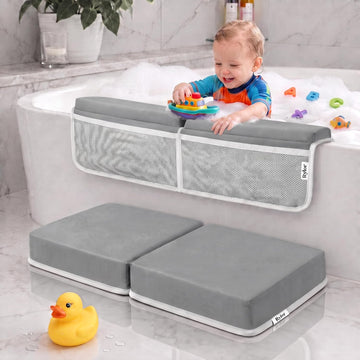 Premium Baby Bath Kneeler Mat & Elbow Rest Pad Set - Comfortable Bath Kneeler and Elbow Kneeling Rest Pad