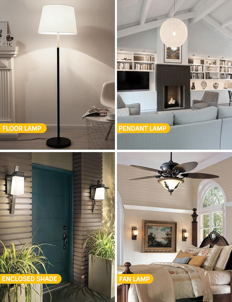 LED Light Bulbs, 25W Bright White 5000K, A21 E26, 4pcs