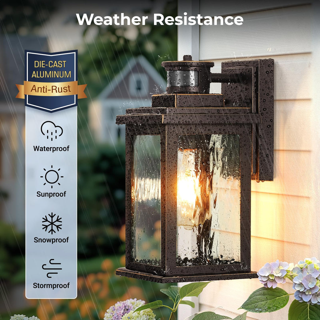 Motion Sensor Outside Light, Aluminum Porch Lights Outdoor