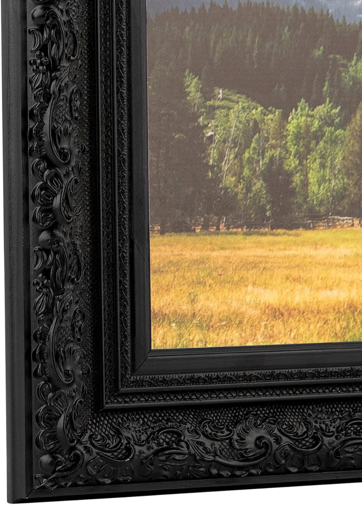 24x36 Inch Black Picture Frame, This 2.69 Inch Custom Poster Frame is Majestic Black - Comes with Economy Acrylic and