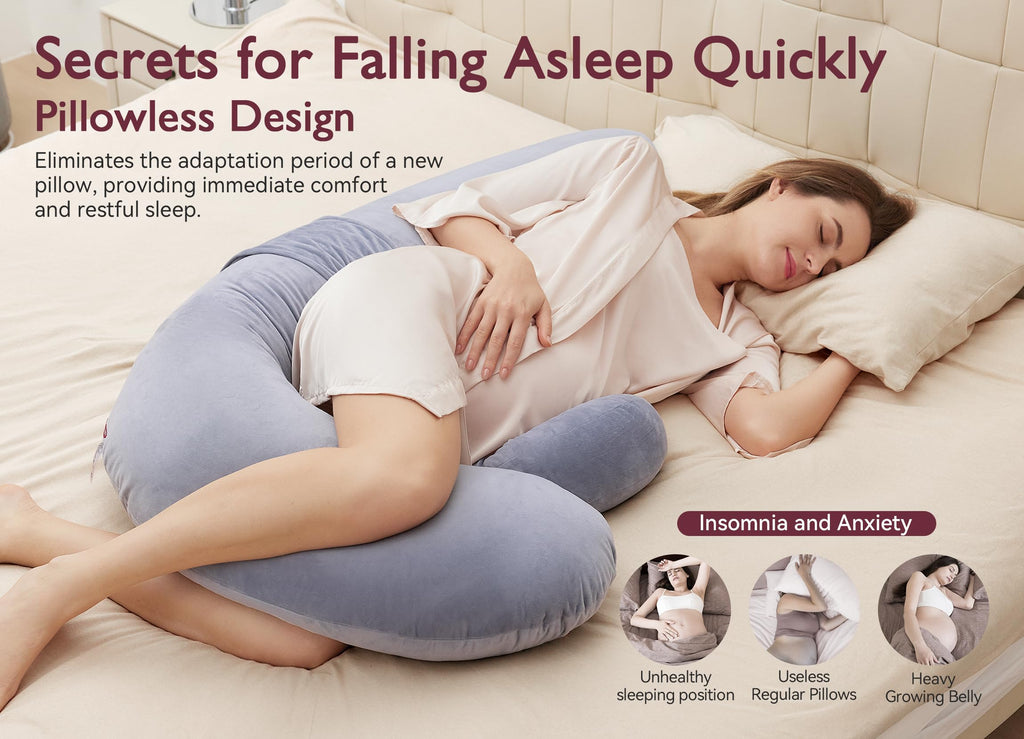 Original F Shaped Pregnancy Pillow with Adjustable Wedge Pillow