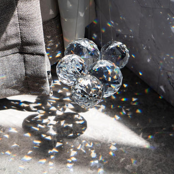 20Pcs Clear Crystal Ball Prism Suncatchers for Window Hanging,40mm - Rainbow Maker,Prisms,Sun Catcher Indoor Window