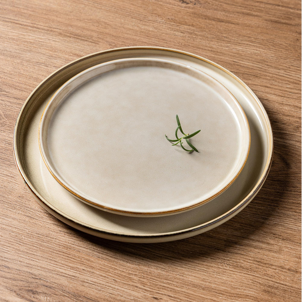 Stoneware Dinnerware Sets for 4, 12 Piece Plates and Bowls Sets