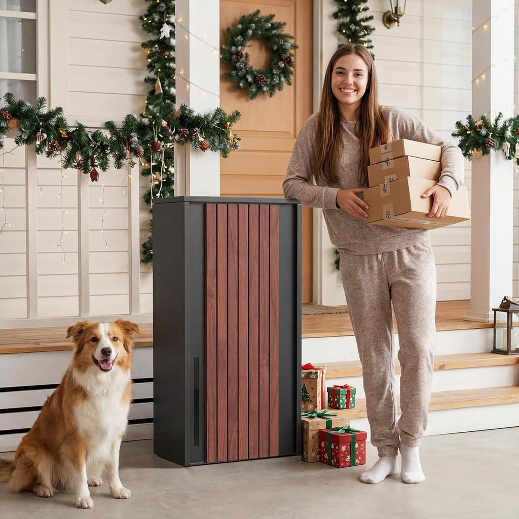 Large Parcel Drop Box - Fully Assembled Package Delivery Box with Rear Access