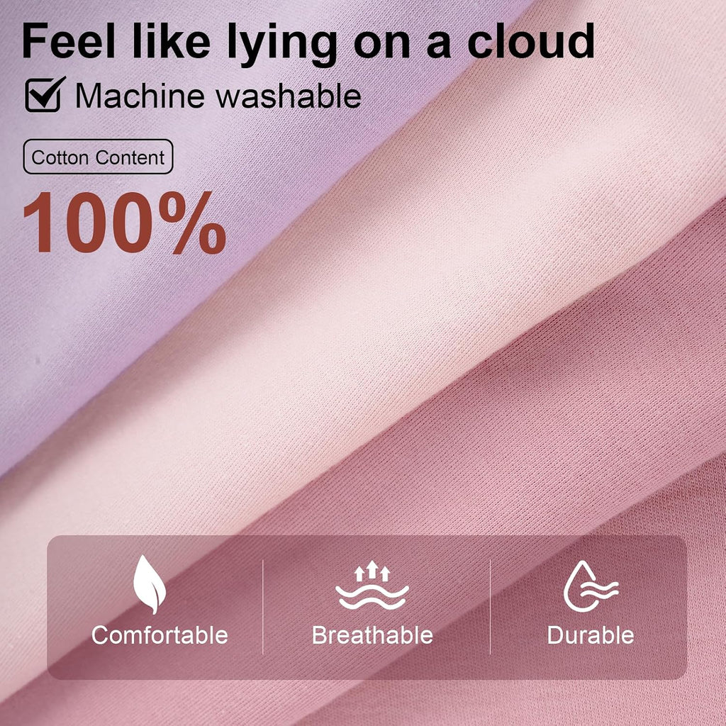 Sleep Sack, 100% Cotton Wearable Blanket, 0.5 Tog, 3 Pack