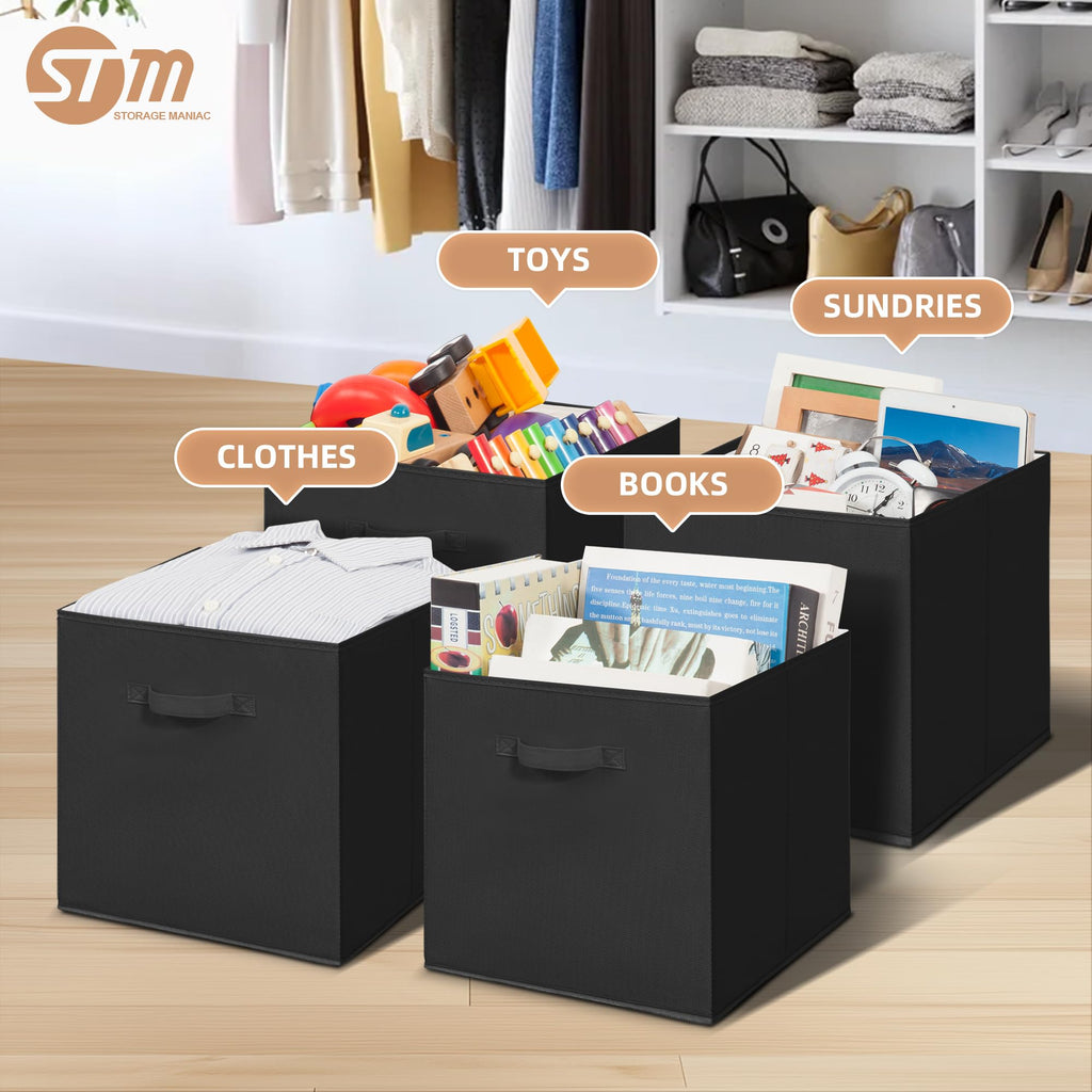 Cubes, 13 Inch 10 Pack Collapsible Fabric Shelf Bins