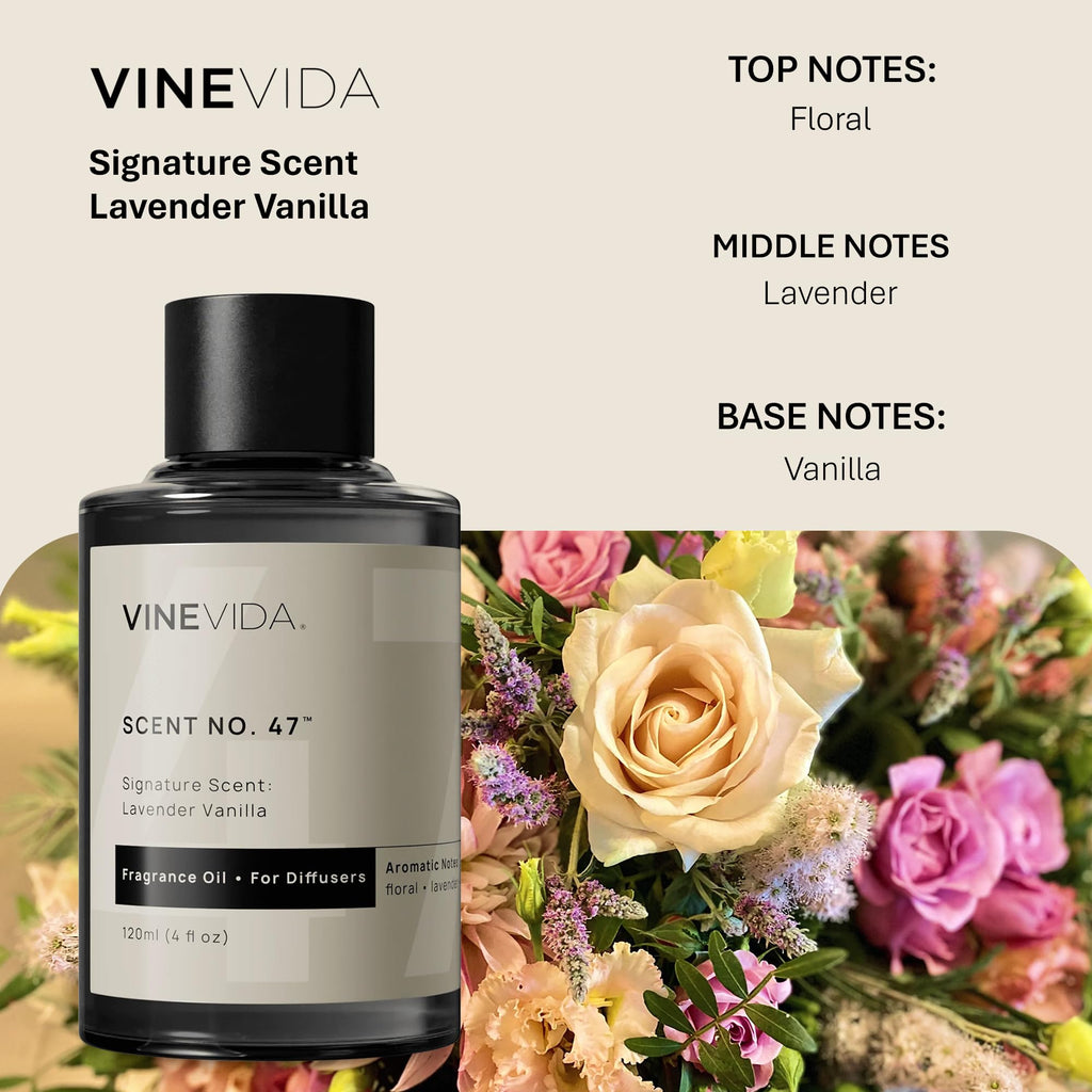 4 Fl Oz] Lavender Vanilla Fragrance Oil for Cold Air Diffusers, Essential Oils for Diffuser Oil Refill & Air