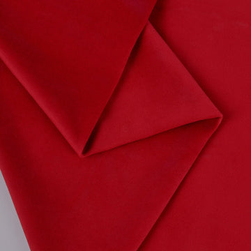 Velvet Upholstery Fabric, 58 inches Wide (Dark Red, 1 Yard)