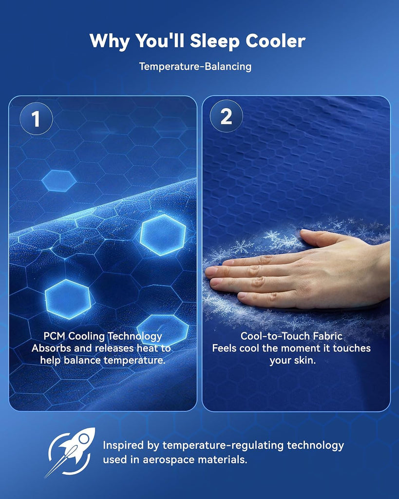 Cooling Blankets for Hot Sleepers PCM Technology Cold Comforter Q-Max >0.48 Summer Comforters Machine Washable Twin