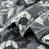 Black Comforter Set Queen, 7 Pieces Bed in a Bag Floral Geometric Patchwork Soft Microfiber Comforter Bedding Set with