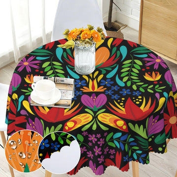 Boho Round Tablecloth 70 inch for Dining Kitchen Party Indoor Outdoor