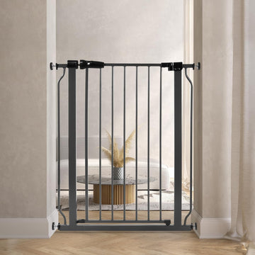 Baby Gate for Stairs Doorways, 29.1-33.8" Extra Wide 36" Tall Dog Gate with Auto-Close, Pressure Mounted Walk Through