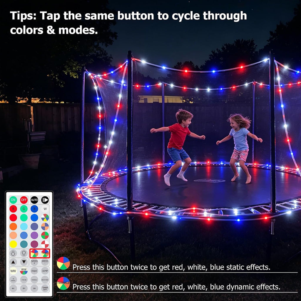200ft LED Rope Lights for Outside, 25 Colors IP68 Waterproof, Dimmable Warm White RGB Outdoor String Lights with 4