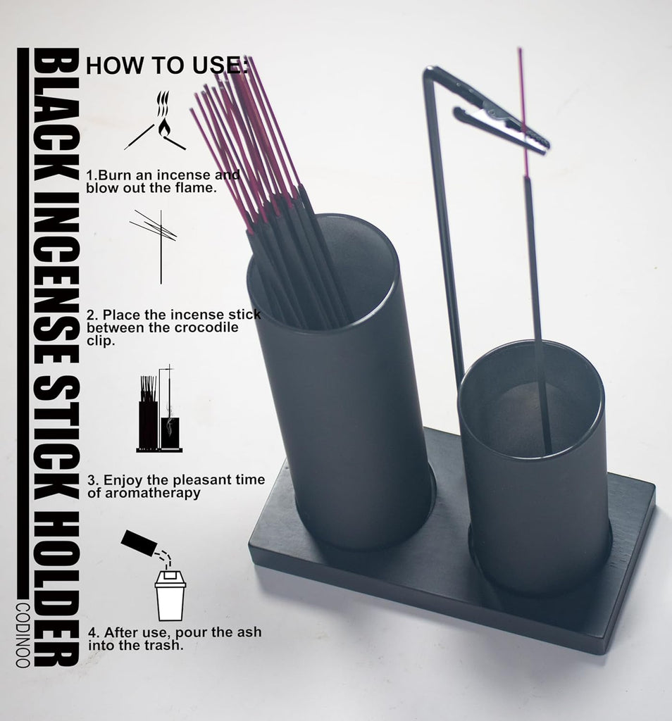 2 in 1 Incense Burner Holder for Sticks,Glass Incense Holder with Storage,Upside Down Incense Holder for Sticks