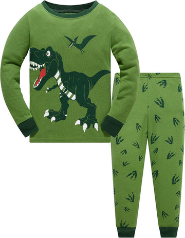 Boys Pajamas Planet 100% Cotton Sleepwear Toddler Kids 2 Piece Long Sleeve Pjs