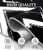 YIHOUSE Black Modern Geometric Area Rug 8x10