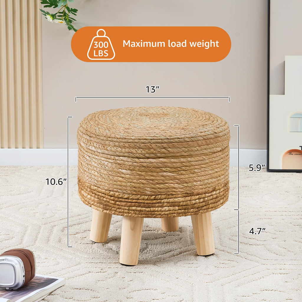 Storage Ottoman Poufs Handwoven Foot Stool