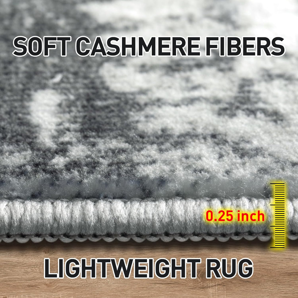 8x10 Area Rugs Washable Rug: Large Modern Abstract Living Room Rug Soft Anti-Skid Thin Carpet Indoor Floor