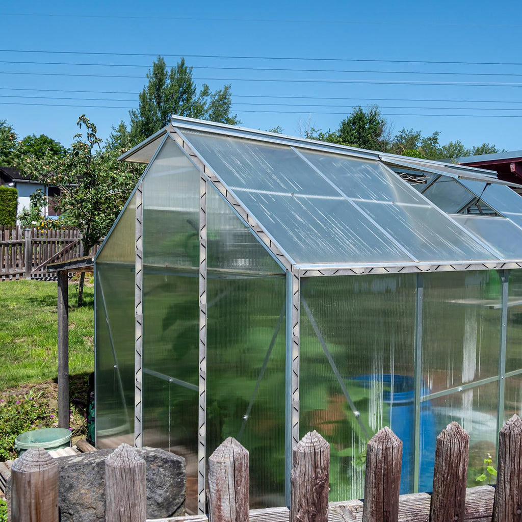 20 Set 6.6 Ft Greenhouse Lock Channel and Spring Wire, Aluminum Alloy Lock Channel and PVC Coated Spring Wires for