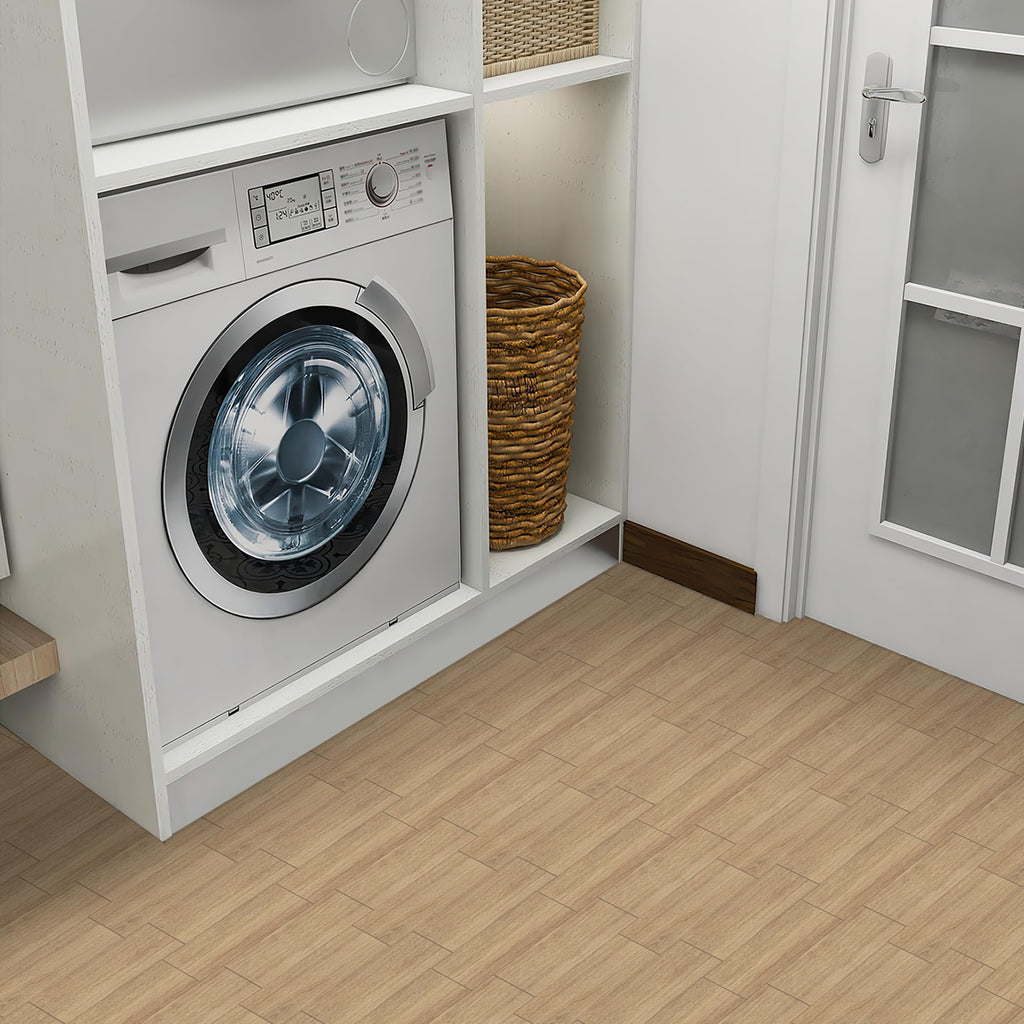 Thick Peel and Stick Floor Tile, Imitation Wood Grain Vinyl Flooring, Waterproof DIY Self-Adhesive Flooring Tiles