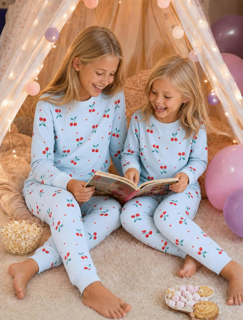 Girls Pajamas 2 Piece Snug Long Sleeve Pjs Sets 4-14 Years