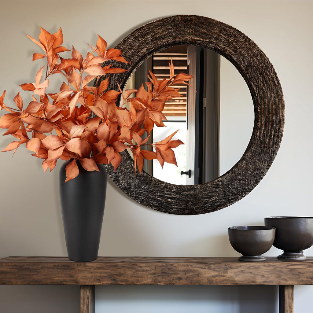 3 Pcs 33" Fall Artificial Filbert Leaves Stem Fall Decor, Caramel