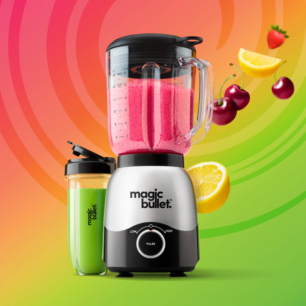 Combo Blender, 600W, 48oz Pitcher, 16oz Cup with To-Go Lid, Easy Cleaning, Cross Blade, for Smoothies, Sauces