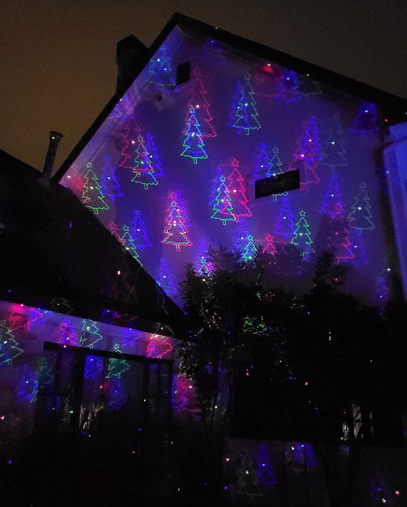 Motion Pattern Firefly 3 Models in 1 with 18 Patterns RGB Outdoor Laser Christmas Lights Projector with RF Remote