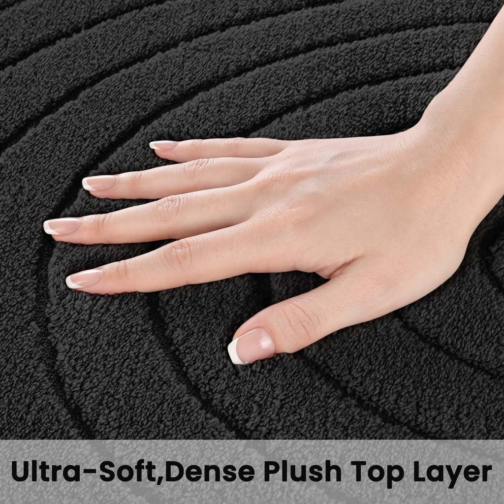 Runner Rug s Non Slip, Bedroom Modern Black Rugs