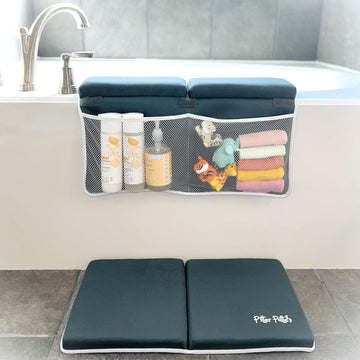 Bath Kneeler and Elbow Rest Pad Set Made of Neoprene & Foam - Non Slip Cushioned Bath Kneeling Pad for Bathing Baby