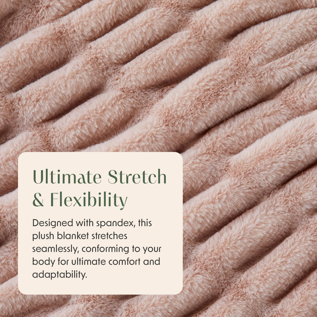 Luxury Micro Plush Throw Blanket | Thick Faux Fur | Pink