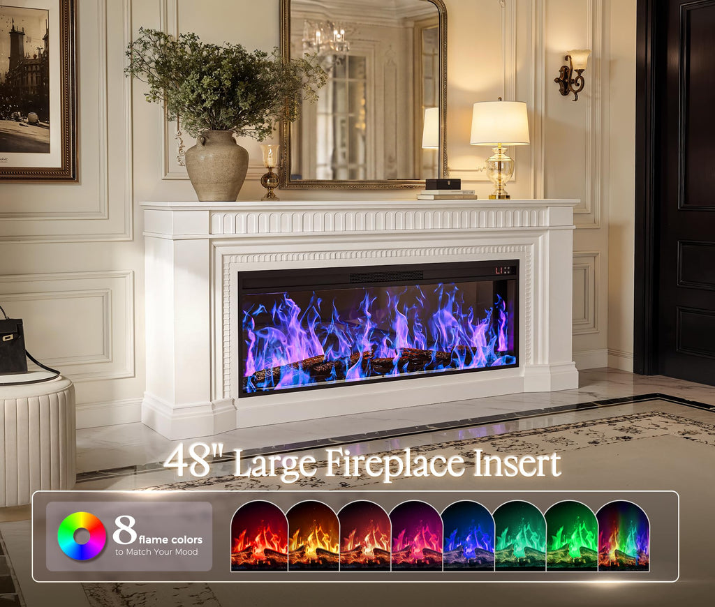 70'' with 48'' Electric Fireplace