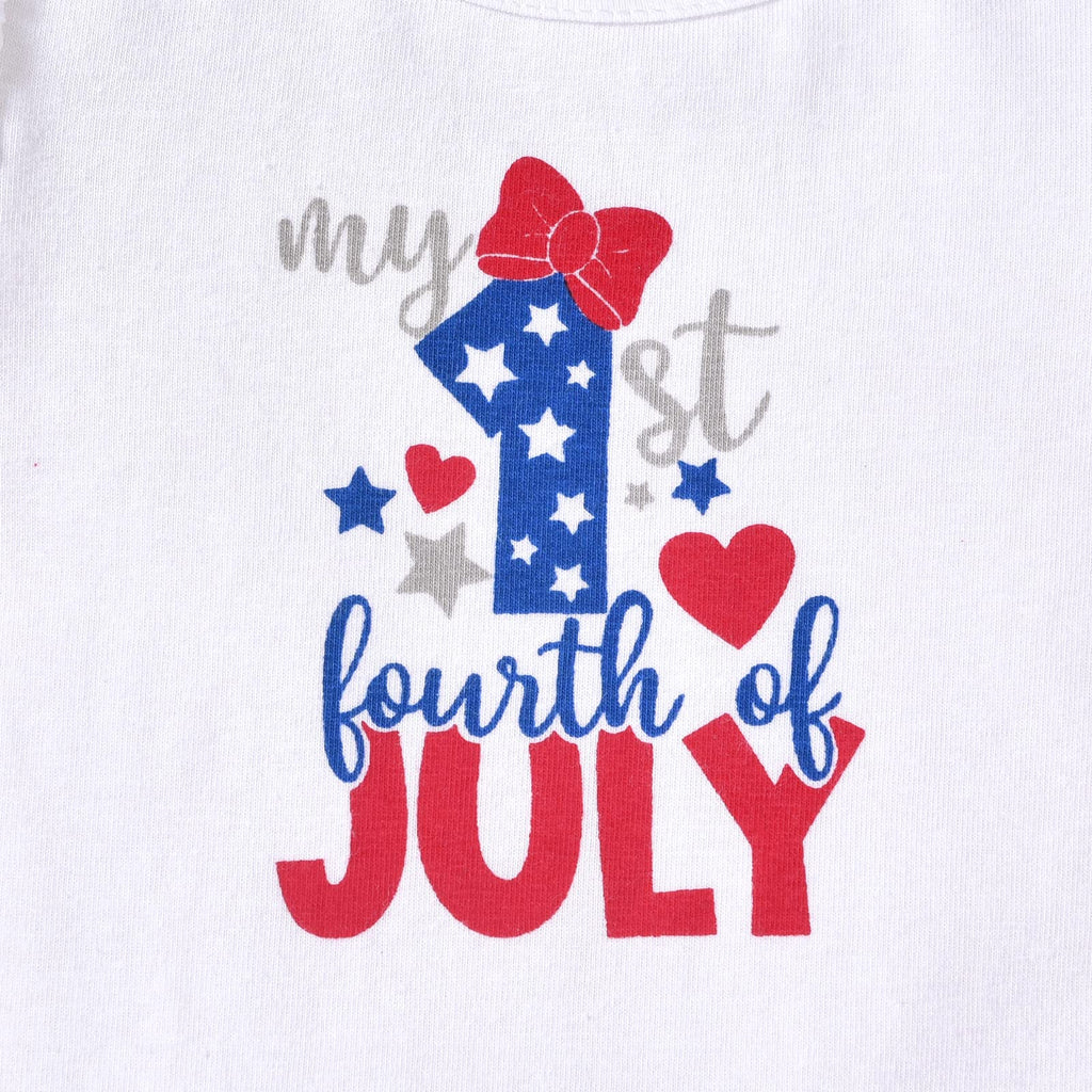 Newborn Girls 4th of July Outfit Baby 1st Independence Day My Skirt American Flag Clothes Stars Stripes NB Patriotic