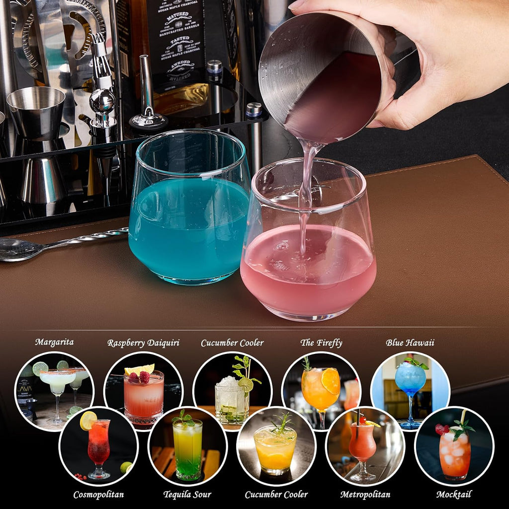 Cocktail Shaker Bartender Kit, Bar Tool with Acrylic Stand - Set of 15